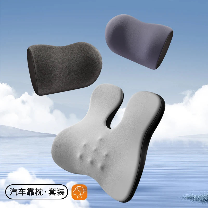 Appuie-tête de voiture, support lombaire, coussin de siège de voiture, coussin lombaire, oreiller chauffant électrique pour voiture, oreiller de protection du cou