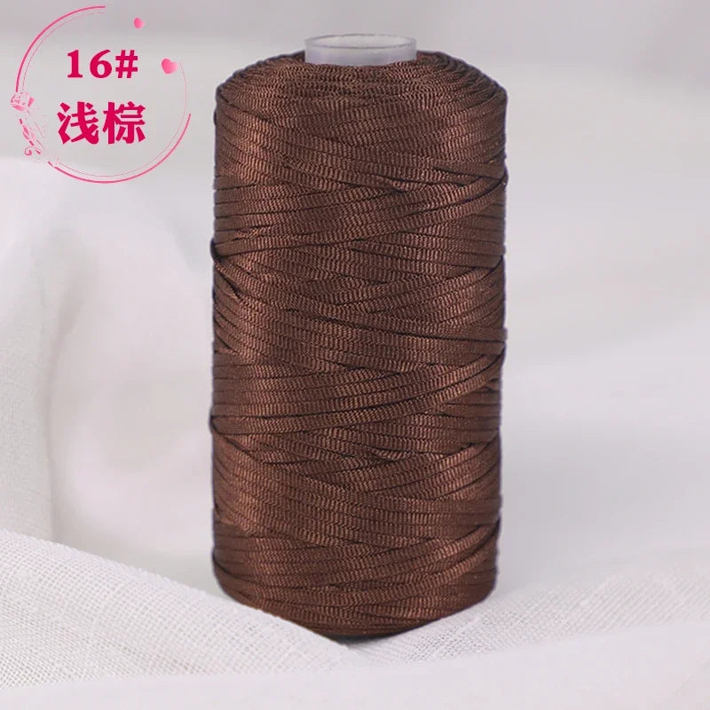 Fil de Crochet d'été en Satin, 100g/bobine, sangle conçue, fil fantaisie mélangé pour bricolage, chapeau, sac à main, pull, chapeau, 1 pièce