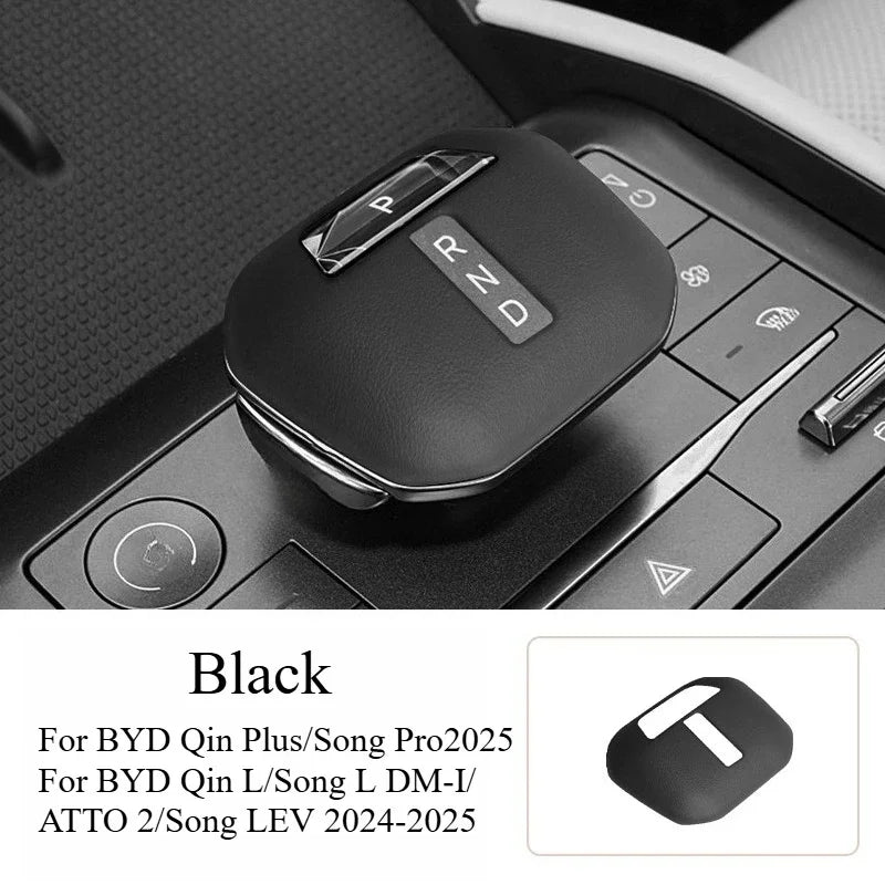 Couvercle d'engrenage en cuir pour voiture BYD Song L/Qin Plus/ATTO 2, couvercle de poignée d'engrenage, levier de commande Central, accessoires de protection