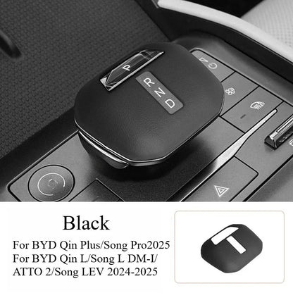 Couvercle d'engrenage en cuir pour voiture BYD Song L/Qin Plus/ATTO 2, couvercle de poignée d'engrenage, levier de commande Central, accessoires de protection
