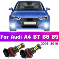 Ampoule LED antibrouillard avant de voiture, 2 pièces, pour AUDI A4 B7 B8 B9 2009 - 2019 2010 2011 2012 2013 2014 2015 2016 2017 2018, accessoire