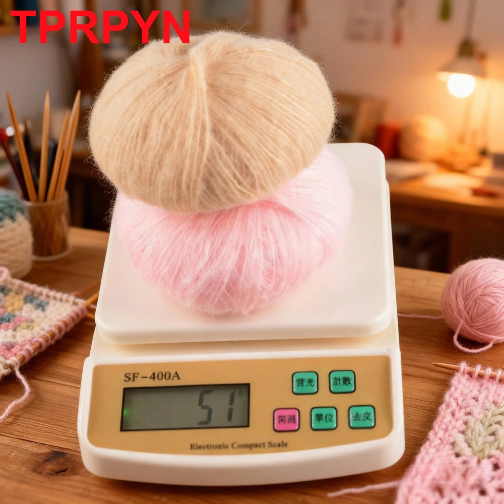 Fil Mohair tricoté à la main, 25g, 1 pièce, ligne de laine chaude au Crochet, pull shwal, écharpe