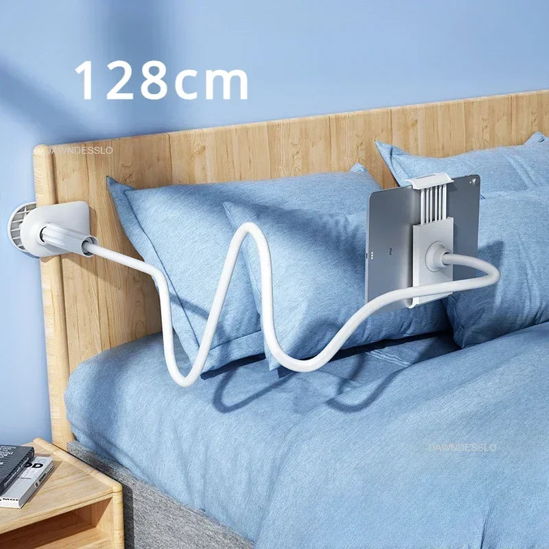 Support de téléphone 128cm, support paresseux, appui-tête, lit 360, bras longs flexibles, support à pince pour IPhone Samsung et appareil 3.5 ~ 6.7 pouces