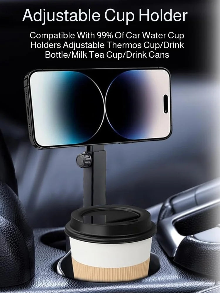 Voiture 2-1 support de téléphone portable magnétique support de verre support de téléphone portable magnétique Rotation horizontale verticale porte-boissons universel