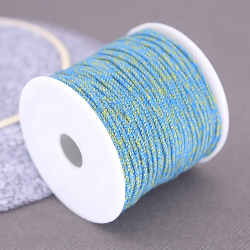 Corde de coton pour macramé, ficelle, ficelle, fil, artisanat, couture, tentures murales faites à la main, bohème, fête de mariage, décoration d'intérieur, 1.2mm, 37m