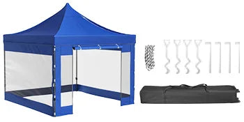 SucceBuy 10x10 Pop Up auvent tente extérieure dix avec parois latérales amovibles et sac à roulettes abri portable instantané pour camp de fête