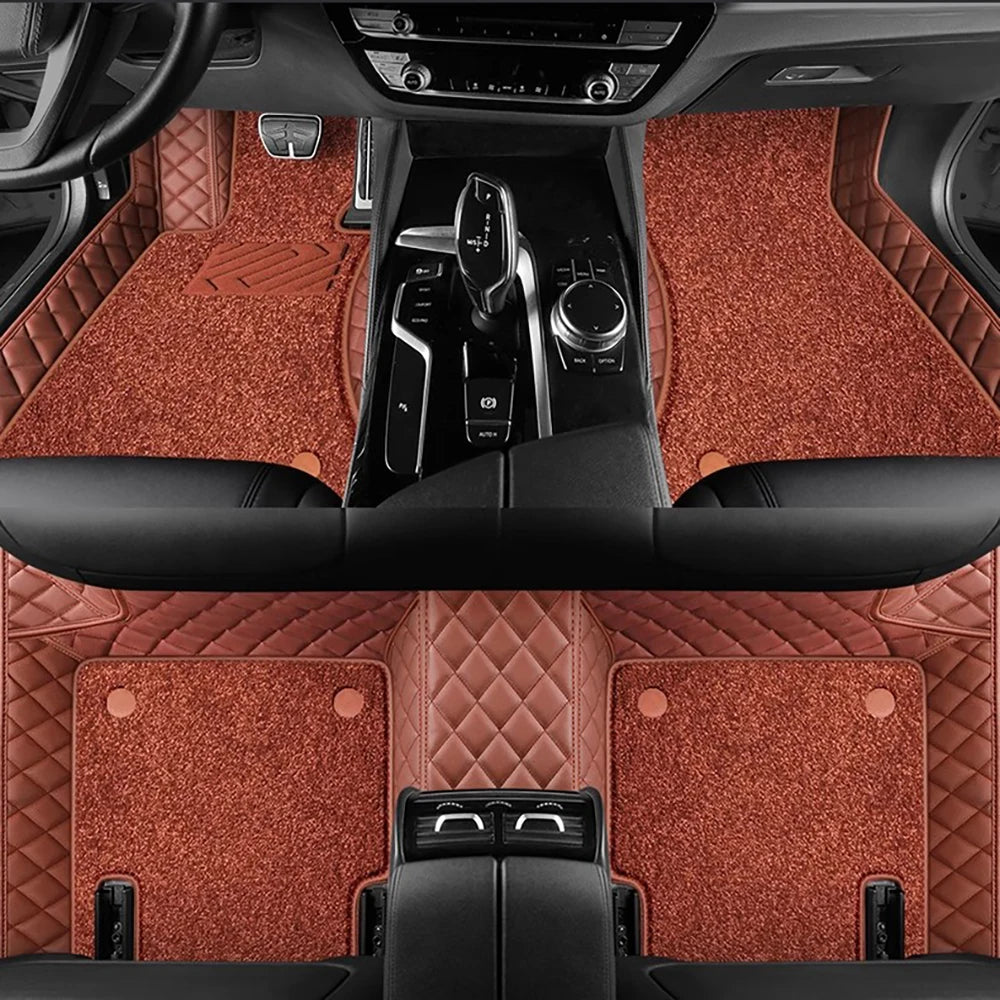 Tapis de sol de voiture personnalisé Double couche, pour Lincoln Navigator 2002 – 2024 ans, accessoires de voiture, doublures de sol