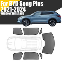 Pare-soleil magnétique personnalisé pour vitre de voiture pour BYD Song Plus 2021 2022 2023 2024 2025 2026 Seal U EV Rideau en maille Pare-brise avant