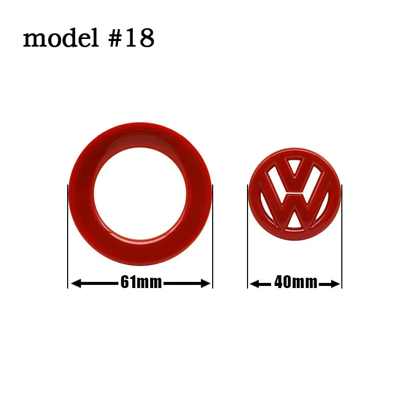 Autocollant emblème de volant de voiture ABS 40mm 61mm, pour Volkswagen VW GTI Polo Golf Caddy Jetta Sharan Passat Logo Badge accessoires