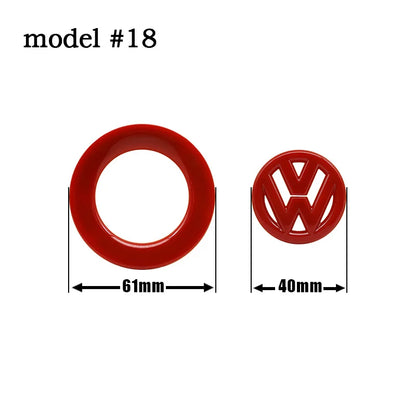 Autocollant emblème de volant de voiture ABS 40mm 61mm, pour Volkswagen VW GTI Polo Golf Caddy Jetta Sharan Passat Logo Badge accessoires