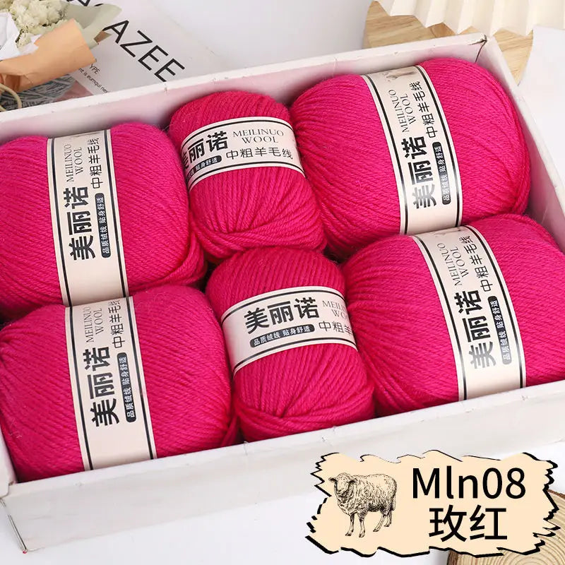 Fil de laine mi-épais pour chaussettes, tricot à la main, pull, pantalon, foulards, vêtements en cachemire mérinos, fil de Crochet doux pour bébé, 500 g/ensemble