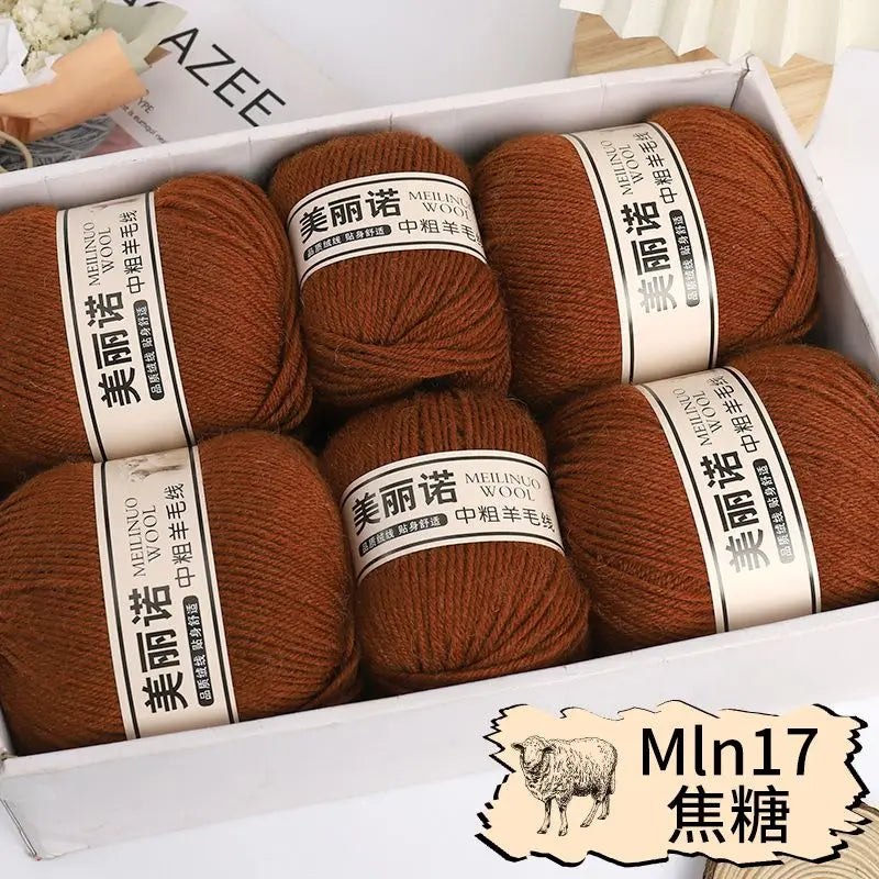 Fil de laine mi-épais pour chaussettes, tricot à la main, pull, pantalon, foulards, vêtements en cachemire mérinos, fil de Crochet doux pour bébé, 500 g/ensemble