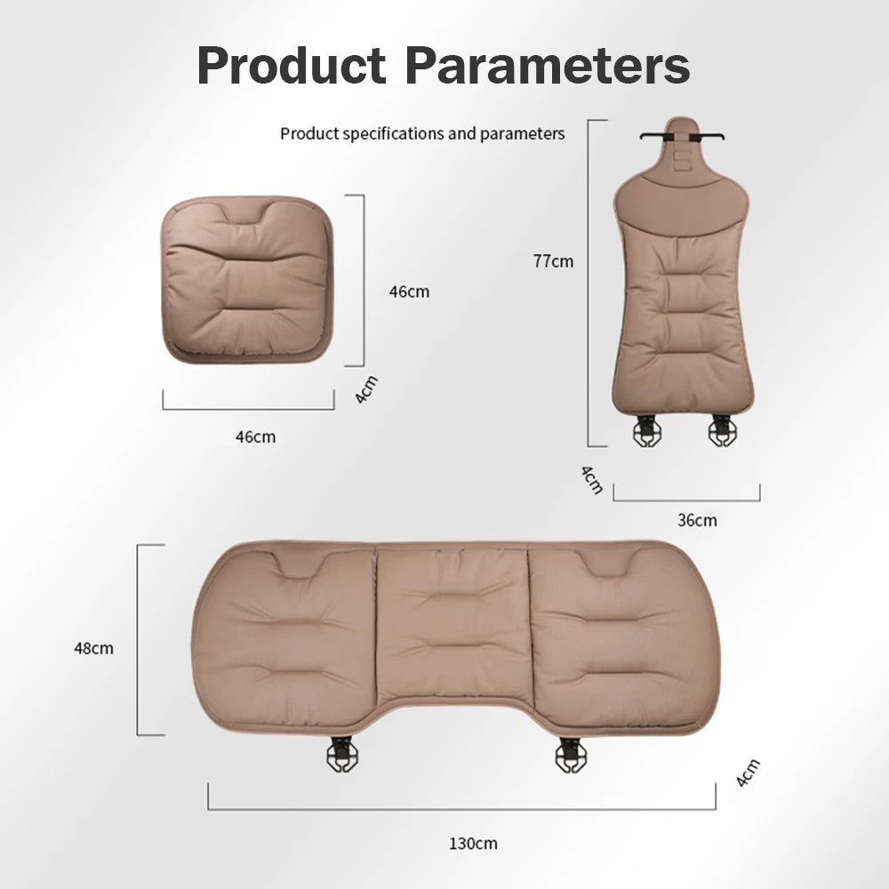 Housse de siège de voiture universelle en cuir, housse de coussin de taille pour siège de voiture, quatre saisons, coussin de Protection pour sièges intérieurs automobiles, accessoire de voiture