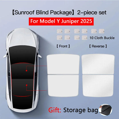 Pare-soleil pour Tesla modèle 3 toit ouvrant Highland 2025 modèle Y 2020-25 boucle en tissu de glace pare-soleil verre avant arrière lucarne accessoire