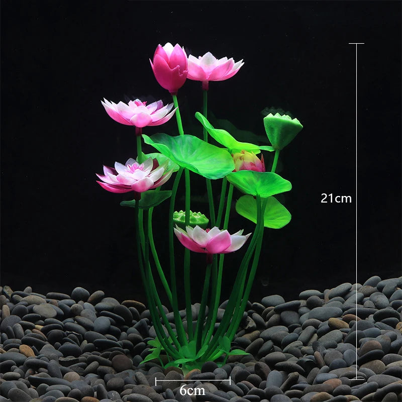 Plantes artificielles décoratives pour aquarium, herbe aquatique en plastique pour décorations d'aquarium, accessoires pour aquarium, plantas acuario
