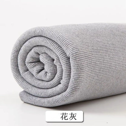 Tissu fileté élastique en coton, manches de sweat-shirt, col, ourlet, bord inférieur, tissu tricoté à revers élastique pour vêtements