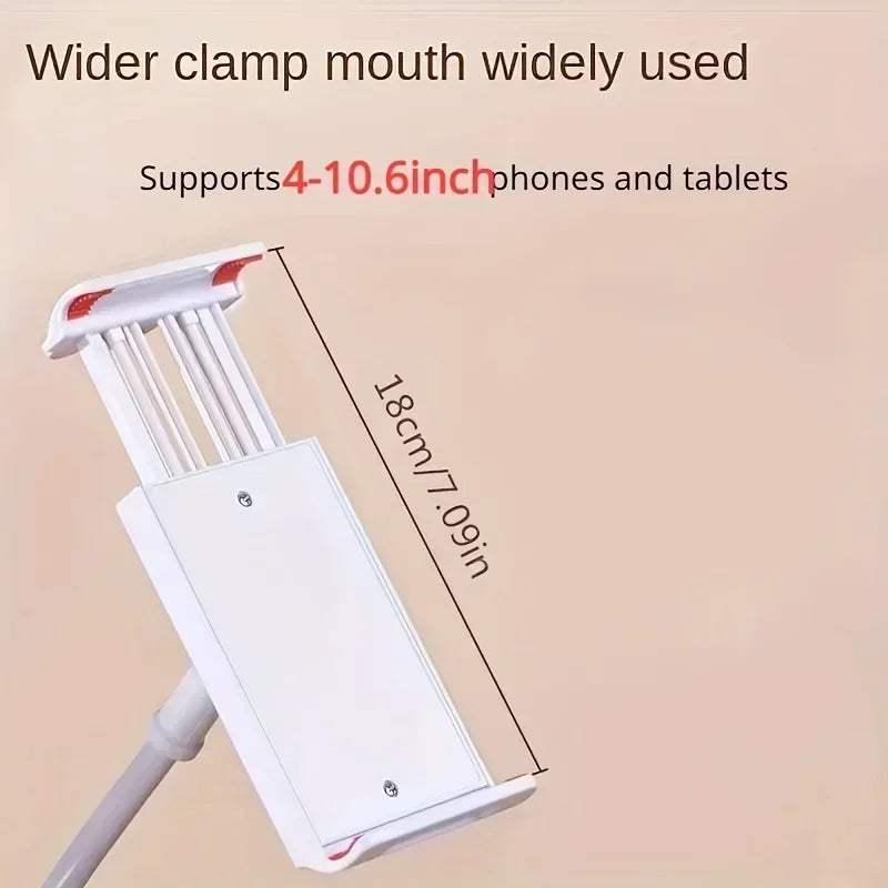 Support de téléphone et tablette pour lit, 18 mm d'épaisseur, 360° °   Support rotatif à pince pour iPad et iPhone de 4,7 à 12,9 pouces, support paresseux pour lit, bureau et diffusion en direct