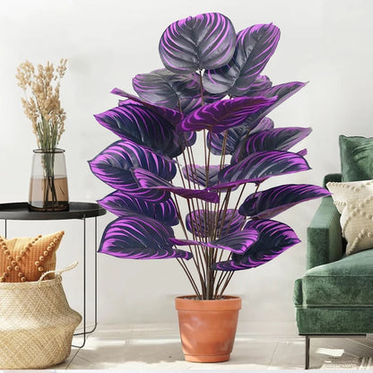 Grand palmier artificiel de 57 à 75cm, branches de plantes Monstera, feuilles de tortue en plastique, feuilles au toucher réel pour décoration de jardin de maison