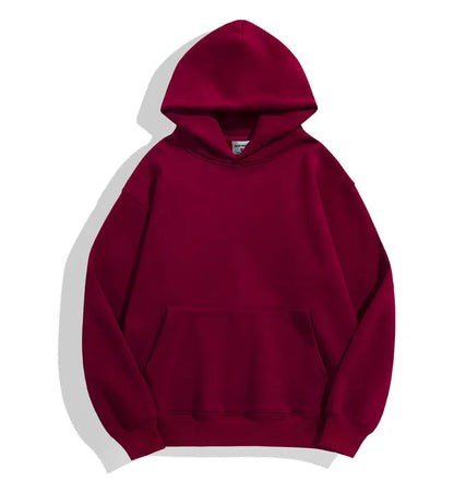 Sweat-shirt à capuche pour hommes automne/hiver, sweat-shirt de couleur unie Simple et à la mode, haut à manches longues assorti pour hommes et femmes