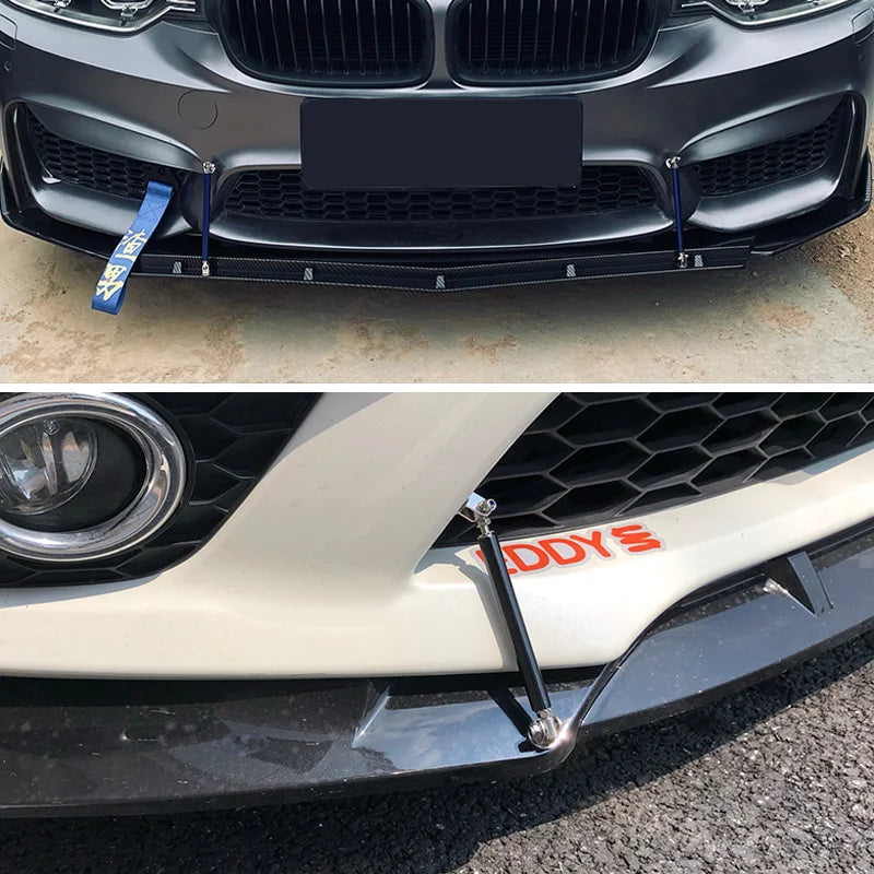 Kit universel de barre de Support de becquet de séparateur de lèvre de pare-chocs avant et arrière de voiture, tige décorative pour BMW E90 Golf 5 6 7 Passat B6 B8 Peugeot