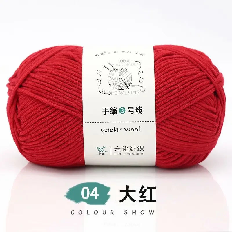 Fil de Coton Crocheté à la Main, 100g, Bricolage, Laine pour Bébé, Écharpe, Veste, Pull