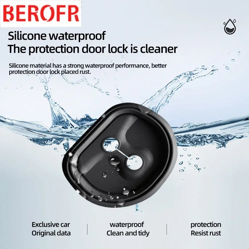 Boucle de serrure de porte de voiture en Silicone, 4 pièces, housse de protection Anti-collision pour LYNK & CO 01 PHEV lynk 02 03 06 08 09, accessoires