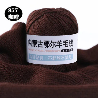 Fil de laine pour enfants, crochet à la main pour chapeaux, écharpes, chandails, optique moyenne, doux pour la peau, doux, 6 rôles, 100 g/ensemble