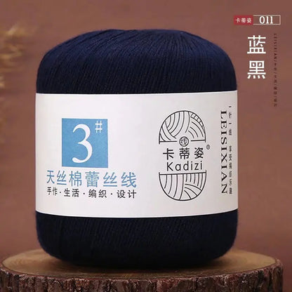 Fils de dentelle en coton mercerisé, fils de dentelle au crochet, broderie à la main, artisanat d'art, couvertures de bricolage, écharpe et pull, taille 3, # 100%