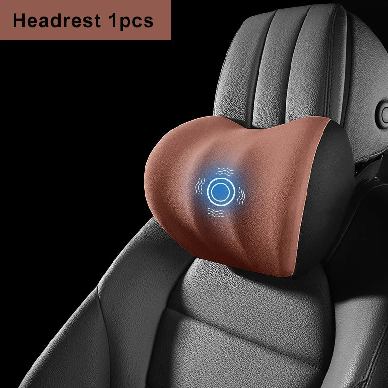 Oreiller cervical électrique pour voiture, vibration valide, support de voiture intelligent, coussin lombaire, siège, sauna, repos du dos