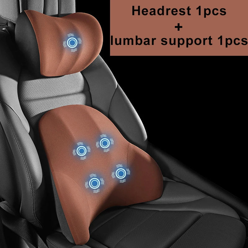 Oreiller cervical électrique pour voiture, vibration valide, support de voiture intelligent, coussin lombaire, siège, sauna, repos du dos