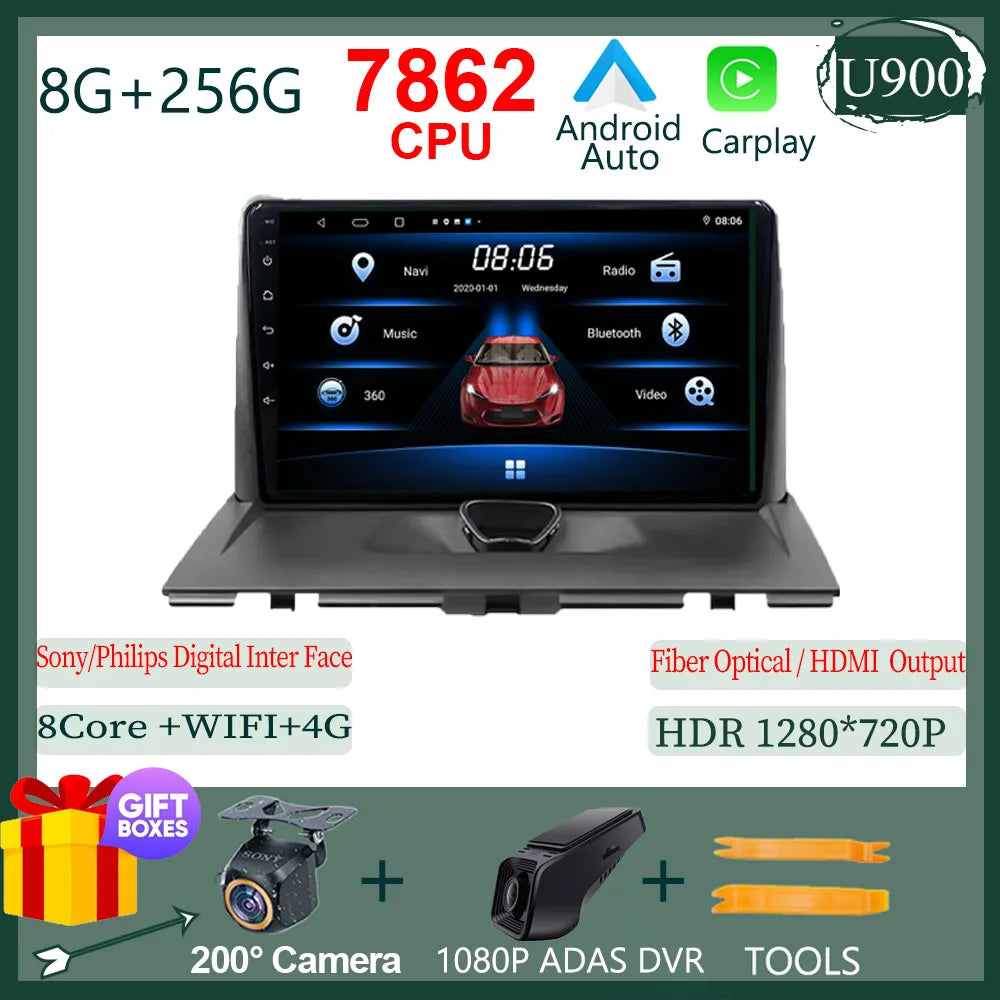 Autoradio Carplay pour Peugeot Expert 2 G9 pour citroën Jumpy pour Fiat Scudo pour Toyota Proace 2007-2017 Navigation GPS No 2din 4G