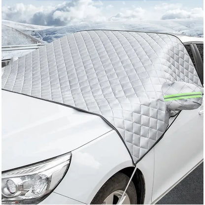 Couverture de neige de pare-brise d'hiver de voiture, protection antigel de pare-soleil de voiture, protection solaire et couverture de pare-brise avant anti-glace