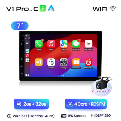 Junsun 7 9 10 pouces Radio universelle Carplay Android Auto autoradio lecteur multimédia systèmes intelligents pour Ford Peugeot Fiat
