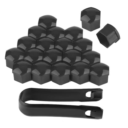 Capuchons d'écrou de roue de voiture, 17mm, 19mm, 21mm, couvercle de vis de moyeu automatique de roue de voiture, protection anti-étirement, couvercle de vol, accessoires automobiles, 20 pièces