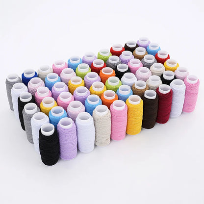Fil inférieur et fil élastique pour machine à coudre, 0.6mm d'épaisseur, 20 mètres (fil fin en polyester à haute élasticité) avec étiquettes de perles