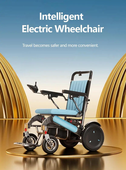 Fauteuil roulant électrique léger et pliable, Intelligent, entièrement automatique, haut de gamme, pour personnes âgées, mobilité