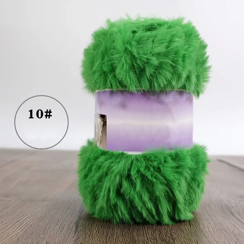 Fil de fausse fourrure 200g pour tricoter des pantoufles, des pulls chauds, des écharpes et des chapeaux faits à la main