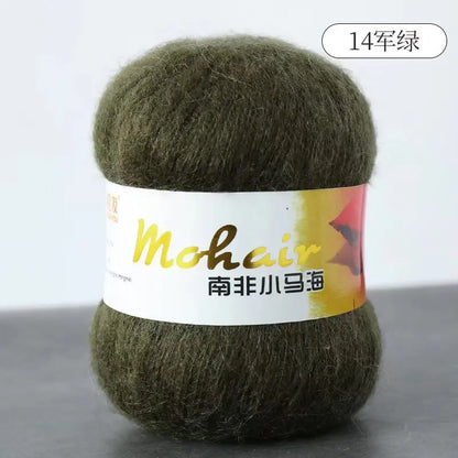Fil de laine Mohair d'alpaga en peluche pour fil à tricoter, écharpe de pull 40 grammes/boule, fils épais de Lanas doux et chaud gonflés