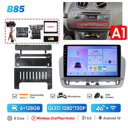 Pour Seat Ibiza 2012 2013 2014 2015 Android Auto Carplay Radio voiture lecteur vidéo multimédia GPS Navigation QLED écran tactile 4G