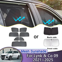 Pare-soleil magnétique en maille pour fenêtre Lynk Co 09 2021 ~ 2025 Nordcross 001, rideau de confidentialité, couverture d'ombre, accessoires automobiles