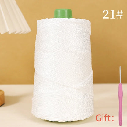 Corde légère au crochet, 250g, 3mm, fil creux cool au crochet, chapeau de soleil d'été, tricot à la main, fils épais, sac, coussin de chapeau