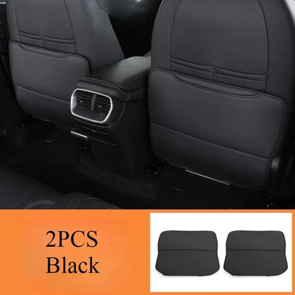لسيارة BYD Sealion 7 Sea Lion 07 EV 2024 2025، إكسسوارات مقعد السيارة الأمامي من الجلد المضاد للركل، إطار حماية داخلي