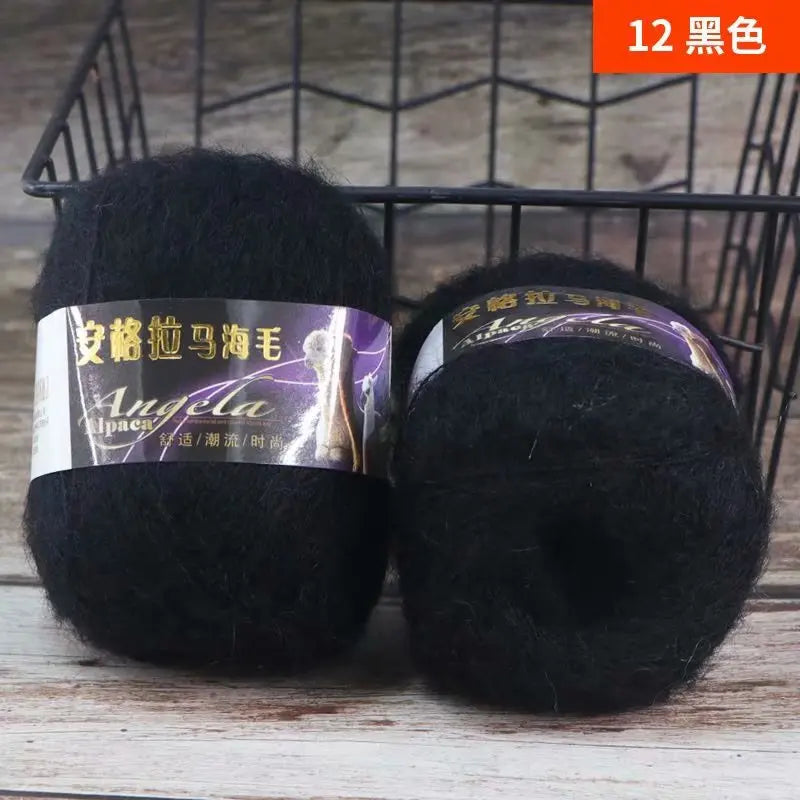 Fil de laine Mohair d'alpaga en peluche pour fil à tricoter, écharpe de pull 40 grammes/boule, fils épais de Lanas doux et chaud gonflés