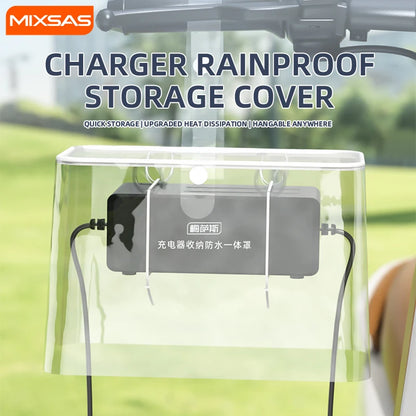 MIXSAS – sac étanche pour chargeur de voiture électrique en PVC, sac polyvalent pour chargeur EV, housse de protection contre la pluie, prise extérieure, boîte de protection anti-poussière