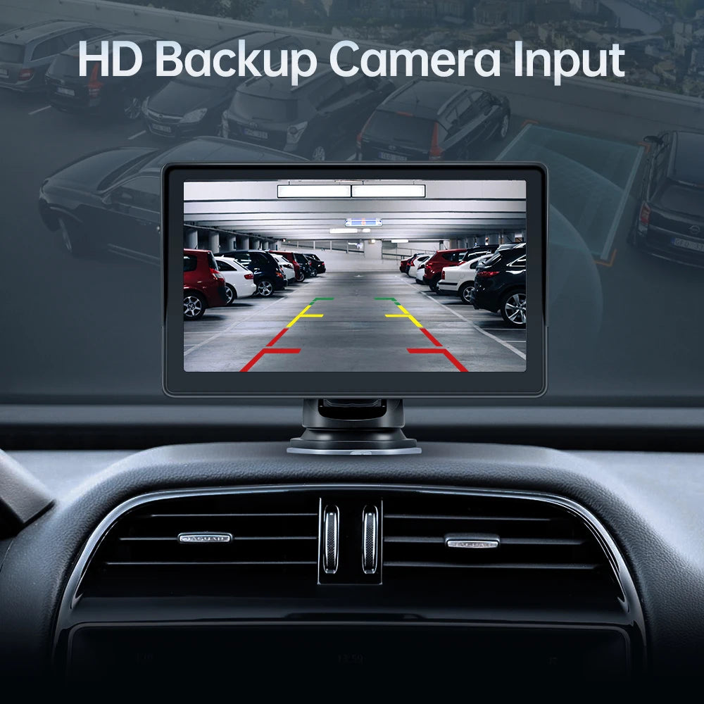Autoradio Portable CarPlay Android Auto, lecteur vidéo multimédia de 7 pouces, écran tactile avec USB AUX pour caméra de recul