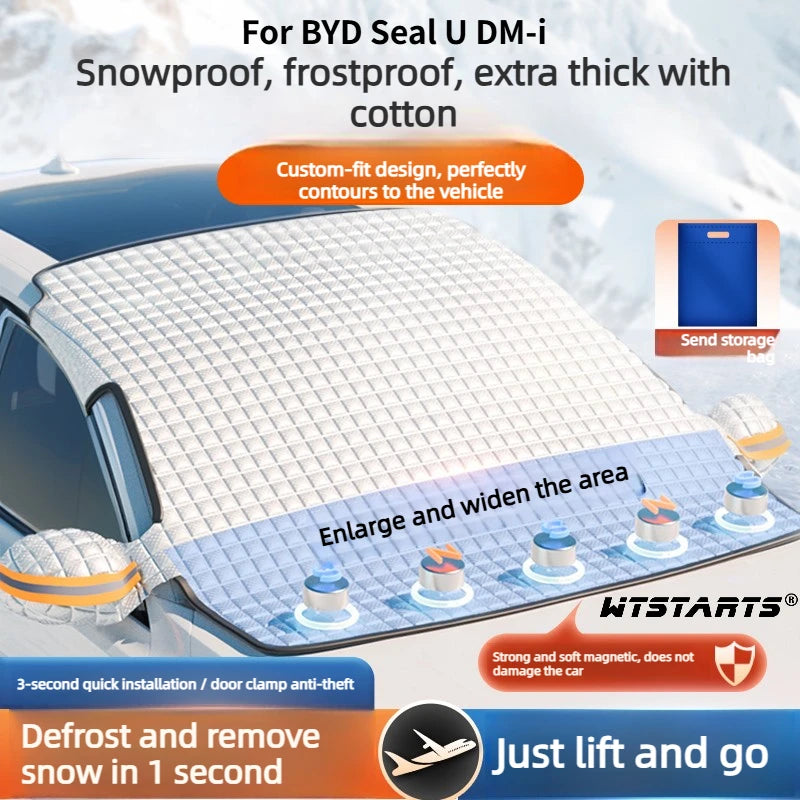 Pare-soleil pliable pour pare-brise de voiture BYD Seal U DM-i 2020-2025, protection contre les rayons UV, parasol, accessoires intérieurs