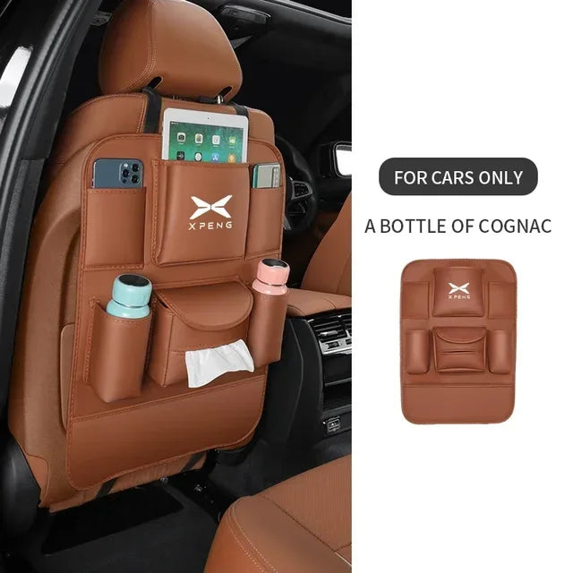 Sac de rangement arrière en cuir pour siège de voiture, anti-usure, coussin anti-rika, accessoires pour XPENG P5 P7 G3 G9 N5 F30 H93 BETA