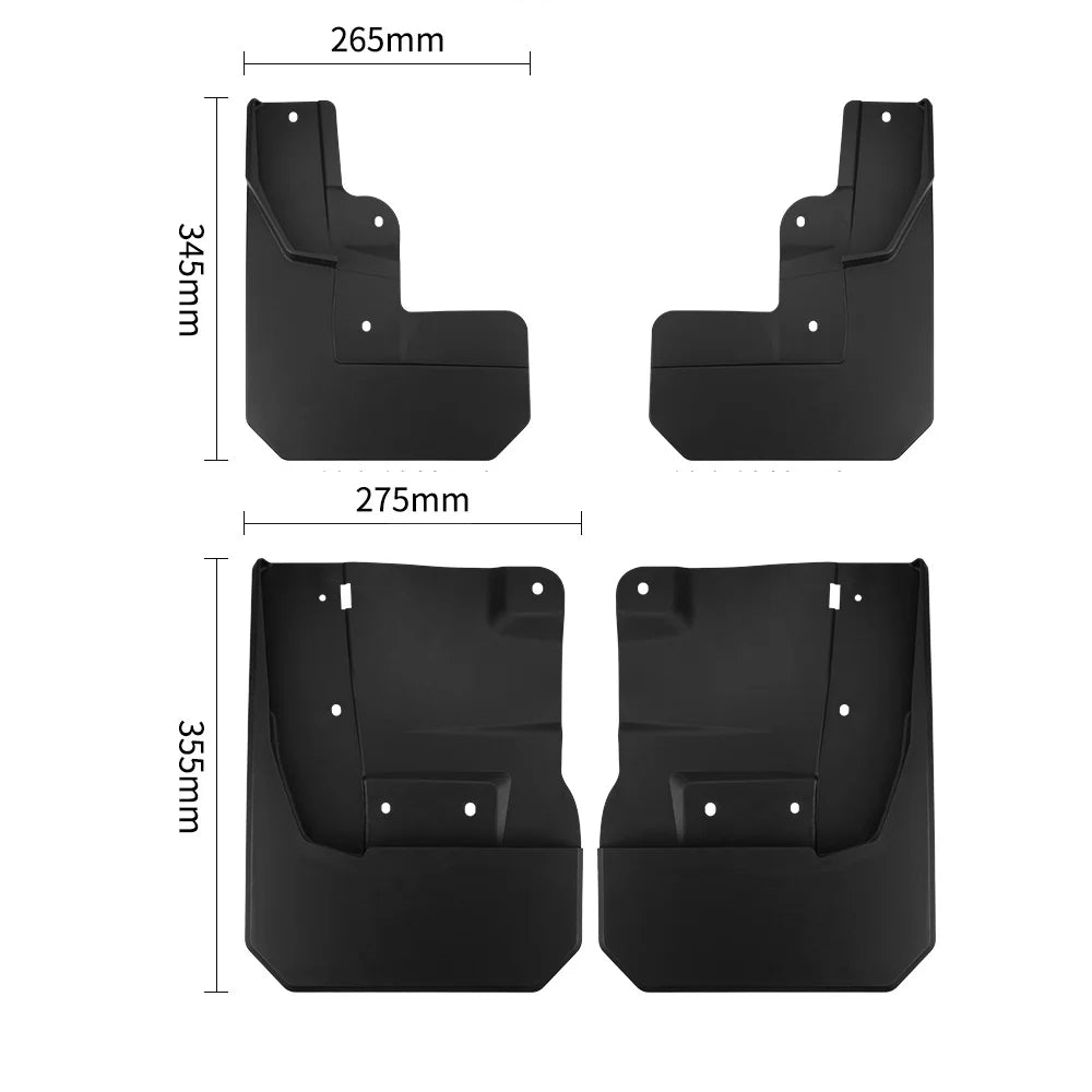 Garde-boue de voiture pour LDV Maxus eTerron 9 MG U9 2025 ~ 2027, rabat évasé, partie de garde-boue avant et arrière, accessoires de protection automobile