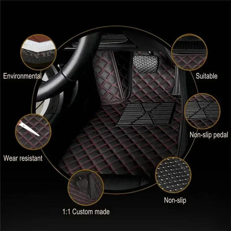 Tapis de sol de voiture en cuir pour Yangwang U9 2024 2025 2026, ensemble complet imperméable pour tous les temps