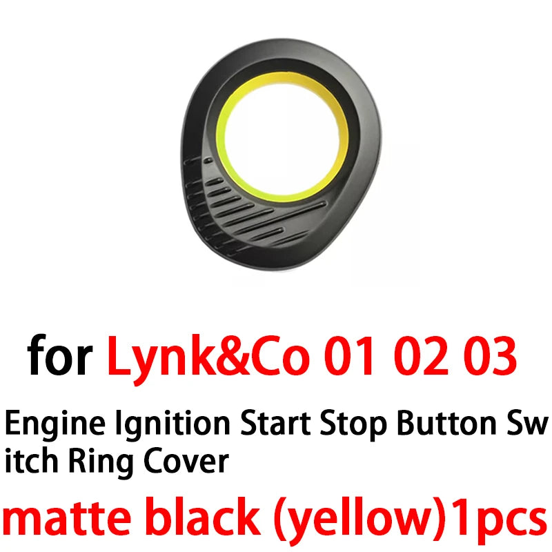 Couvercle d'anneau de commutateur de bouton d'arrêt de démarrage d'allumage de moteur pour Lynk & Co 01 02 03, accessoires d'intérieur 2021 2022 2023 2024 2025